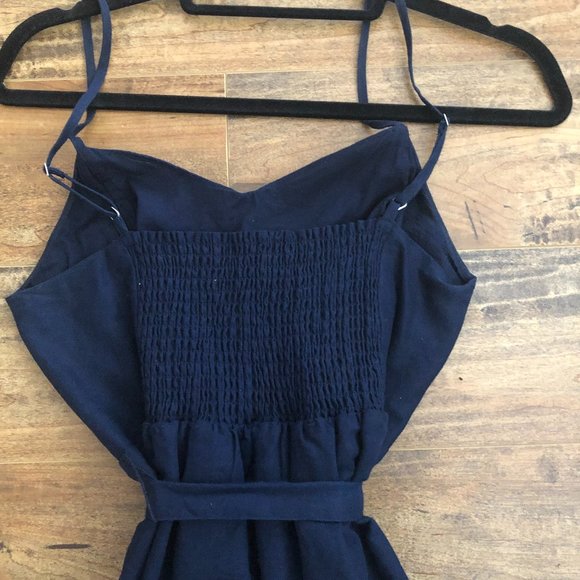 GAP Fit and Flare Cami Belted Linen-Cotton Dress - Picture 12 of 16